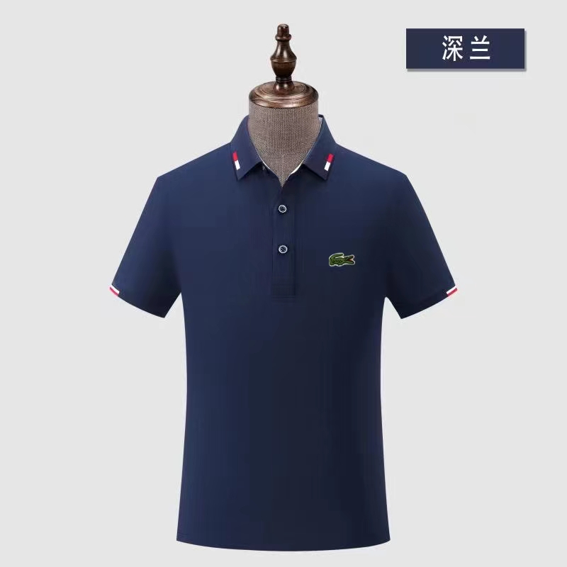 Wholesale Cheap Lacoste Short Sleeve Lapel T Shirts for Sale