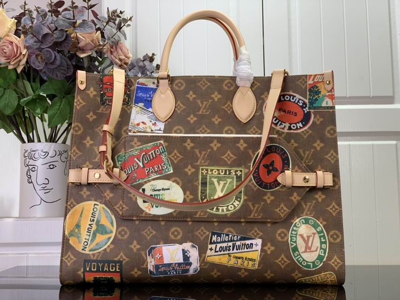 Wholesale Cheap Aaa Louis Vuitton OnTheGo Voyage Monogram Canvas Tote bags for sale