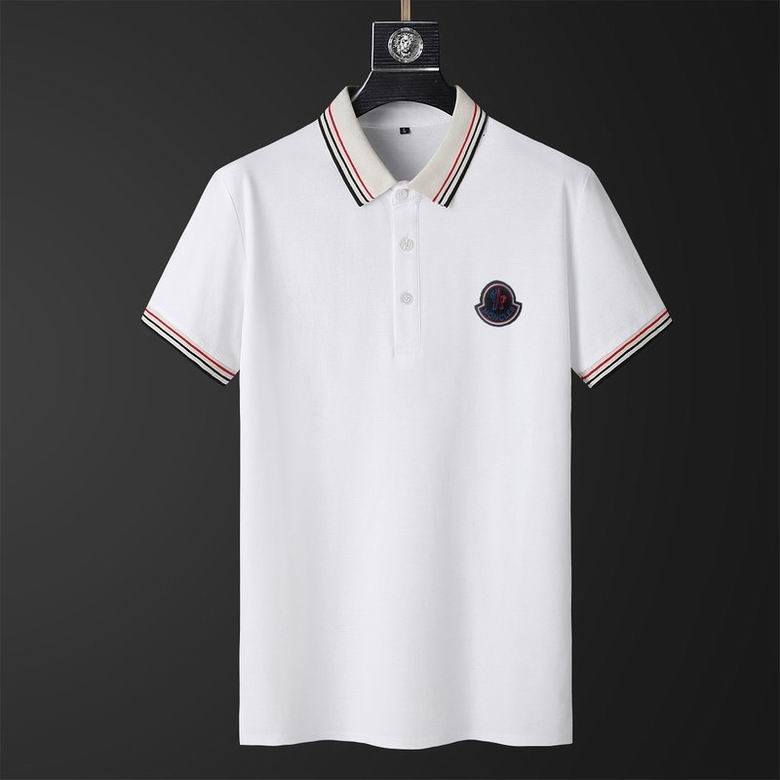 Wholesale Cheap M.oncler Short Sleeve Lapel T Shirts for Sale