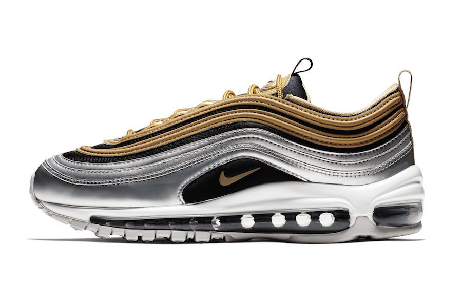 Nike Wmns Air Max 97 SE Metallic Gold  / black / silver AQ4137-700