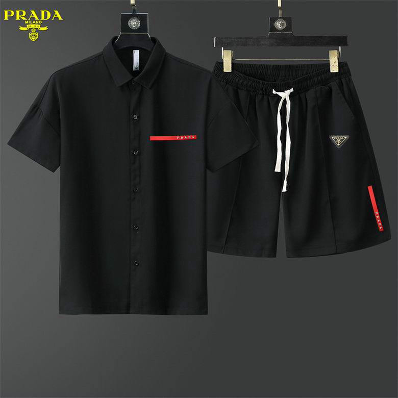 Wholesale Cheap P rada Short Sleeve Tracksuits for Sale