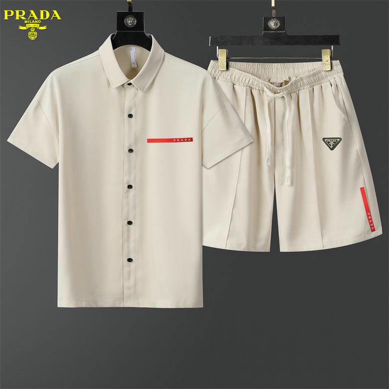 Wholesale Cheap P rada Short Sleeve Tracksuits for Sale