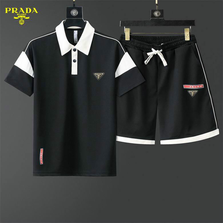 Wholesale Cheap P rada Short Sleeve Tracksuits for Sale