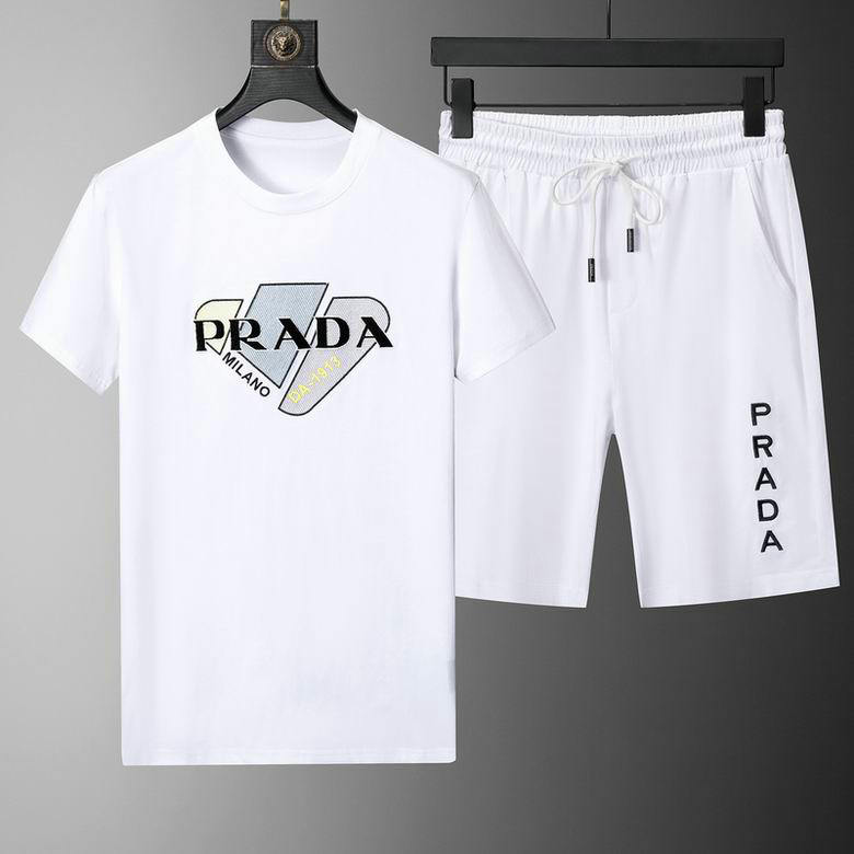 Wholesale Cheap P rada Short Sleeve Tracksuits for Sale