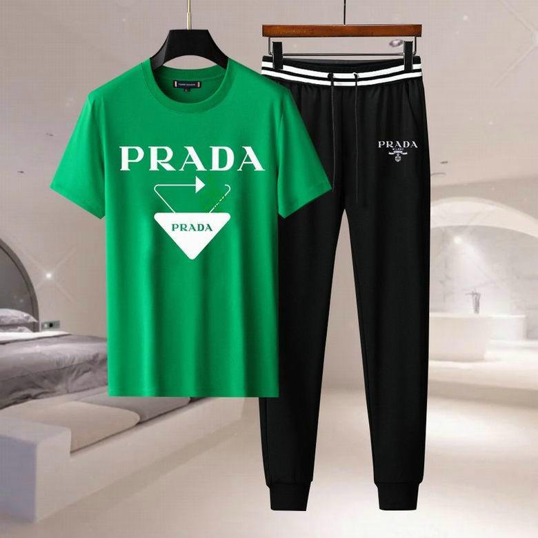 Wholesale Cheap P rada Short Sleeve Tracksuits for Sale