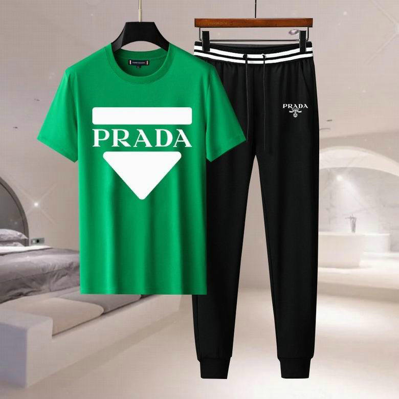 Wholesale Cheap P rada Short Sleeve Tracksuits for Sale