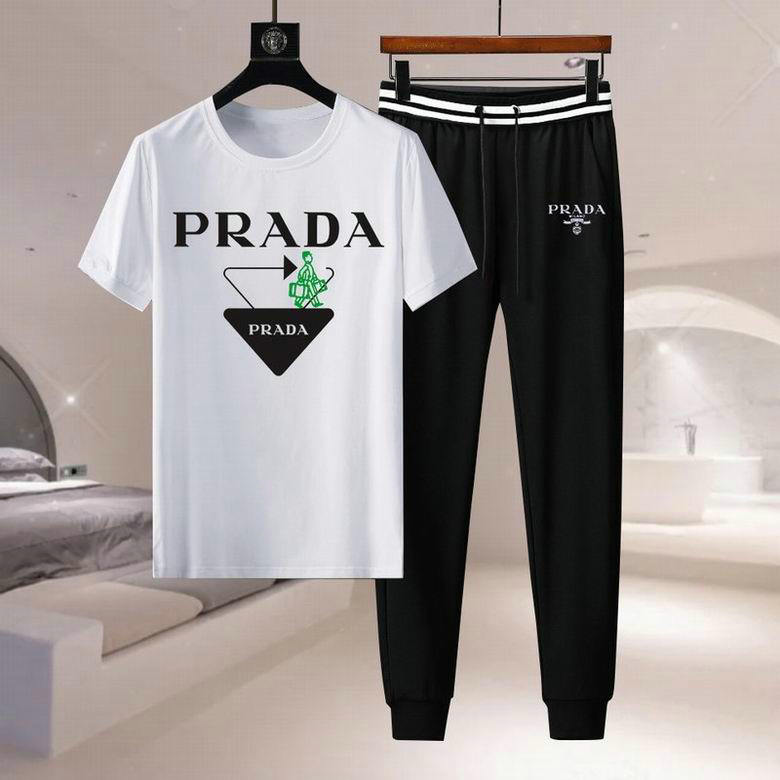 Wholesale Cheap P rada Short Sleeve Tracksuits for Sale