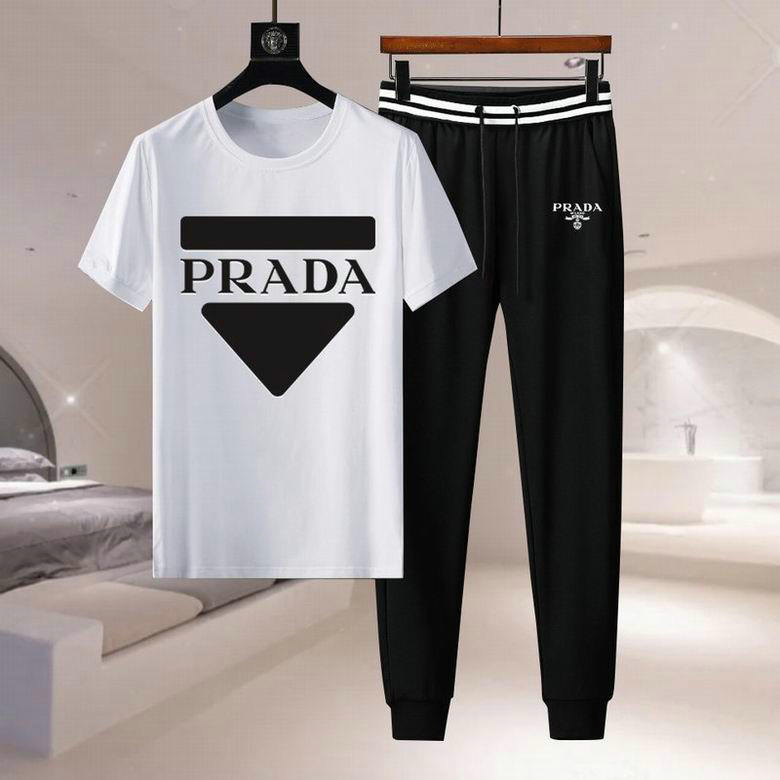 Wholesale Cheap P rada Short Sleeve Tracksuits for Sale