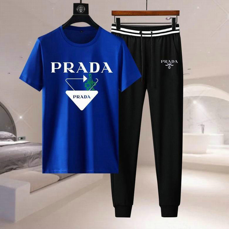 Wholesale Cheap P rada Short Sleeve Tracksuits for Sale