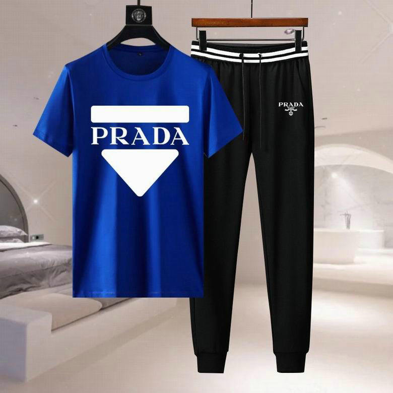 Wholesale Cheap P rada Short Sleeve Tracksuits for Sale