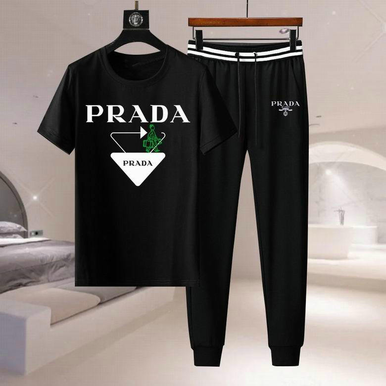 Wholesale Cheap P rada Short Sleeve Tracksuits for Sale