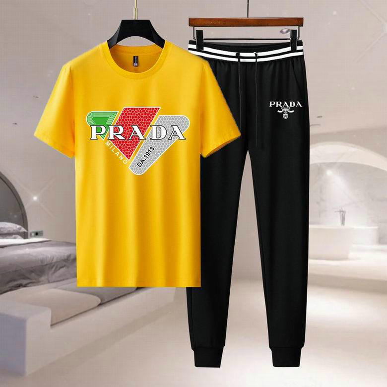 Wholesale Cheap Prada Short Sleeve Tracksuits for Sale