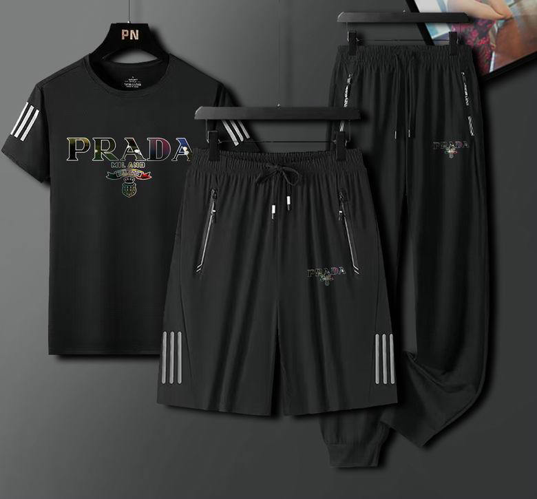 Wholesale Cheap Prada Short Sleeve Tracksuit for Sale