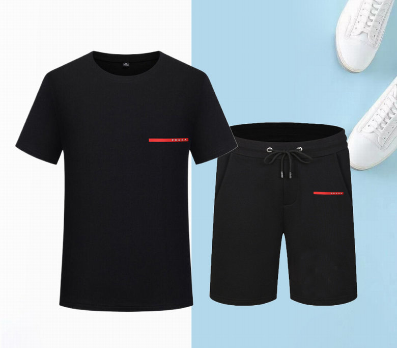 Wholesale Cheap Prada Short Sleeve Tracksuit for Sale