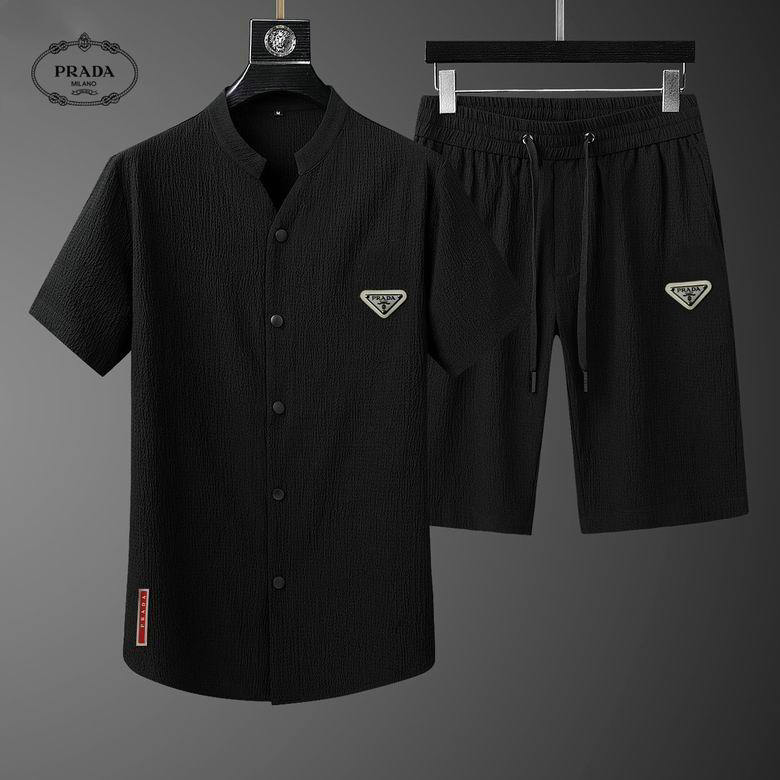 Wholesale Cheap Prada mens Short Sleeve Tracksuit for Sale