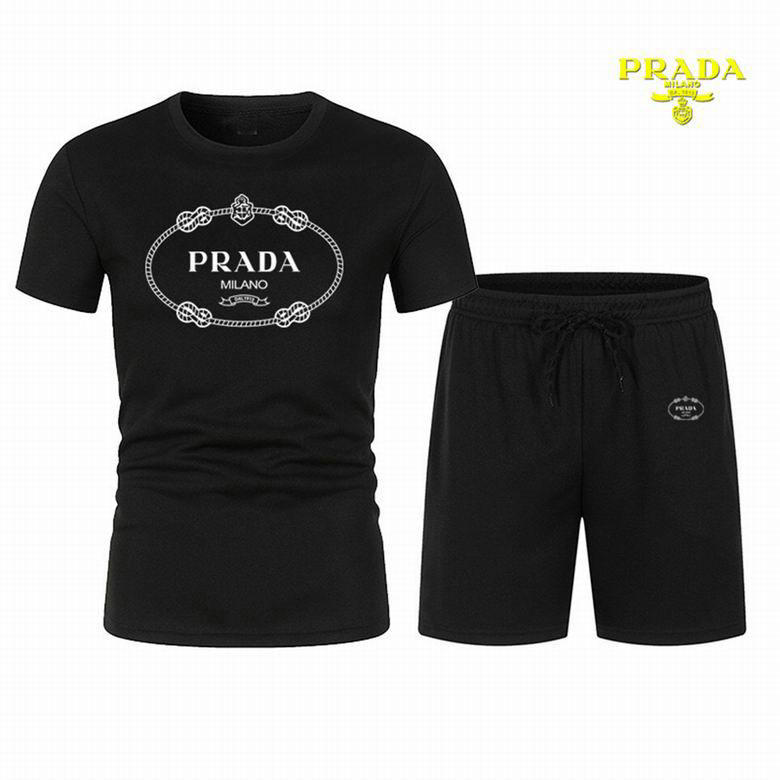 Wholesale Cheap Prada Short Sleeve Tracksuit for Sale