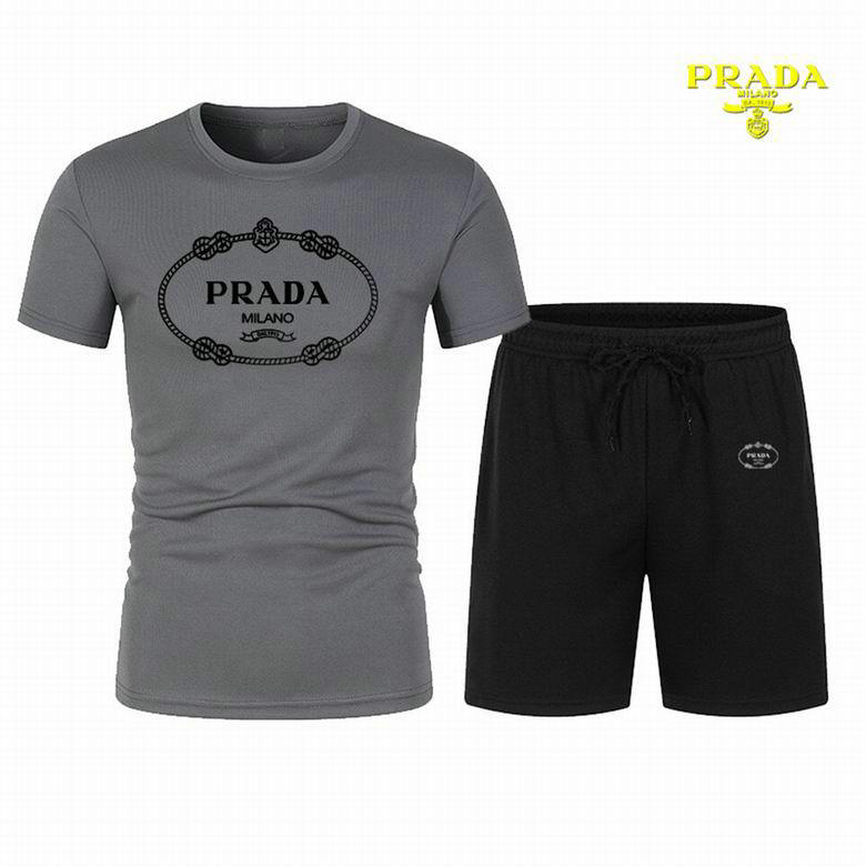 Wholesale Cheap Prada Short Sleeve Tracksuit for Sale