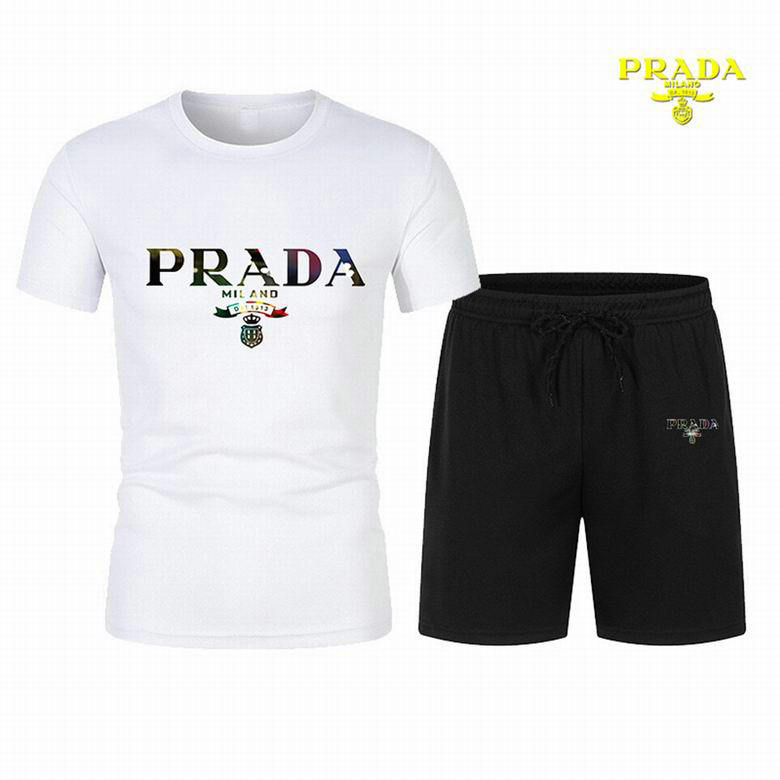 Wholesale Cheap Prada Short Sleeve Tracksuit for Sale