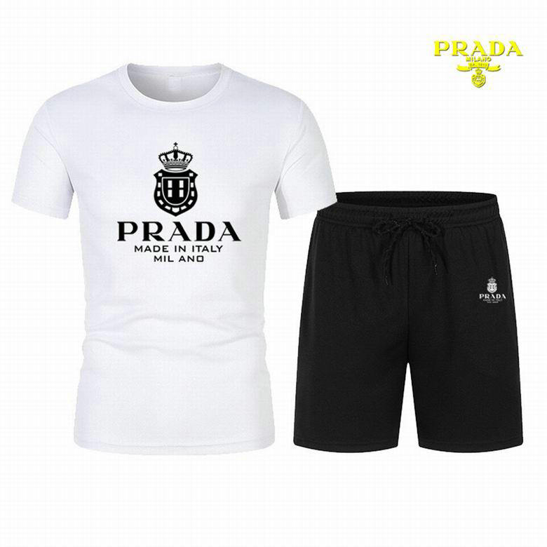 Wholesale Cheap Prada Short Sleeve Tracksuit for Sale