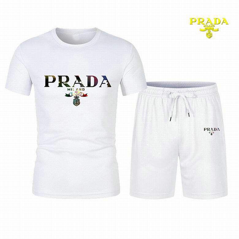 Wholesale Cheap Prada Short Sleeve Tracksuit for Sale