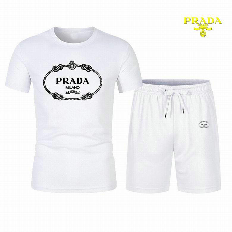 Wholesale Cheap Prada Short Sleeve Tracksuit for Sale