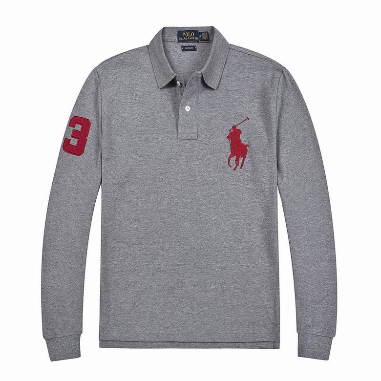 Wholesale Cheap Ralph Lauren Long Sleeve Polo Lapel T Shirts for Sale