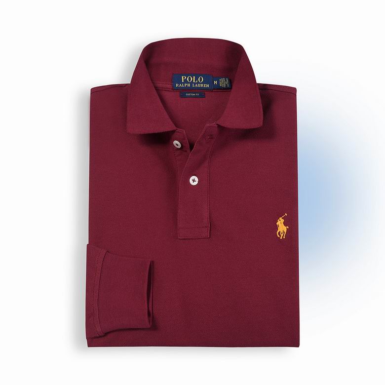 Wholesale Cheap Ralph Lauren Long Sleeve Polo Lapel T Shirts for Sale