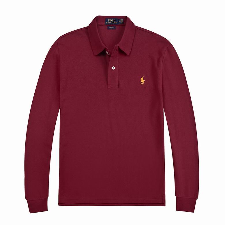 Wholesale Cheap Ralph Lauren Long Sleeve Polo Lapel T Shirts for Sale