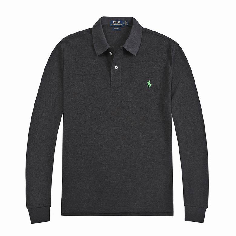 Wholesale Cheap Ralph Lauren Long Sleeve Polo Lapel T Shirts for Sale