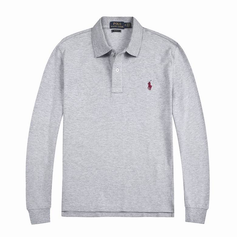 Wholesale Cheap Ralph Lauren Long Sleeve Polo Lapel T Shirts for Sale