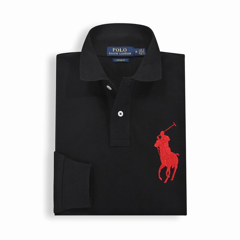 Wholesale Cheap Ralph Lauren Long Sleeve Polo Lapel T Shirts for Sale