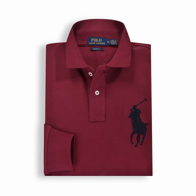 Wholesale Cheap Ralph Lauren Long Sleeve Polo Lapel T Shirts for Sale