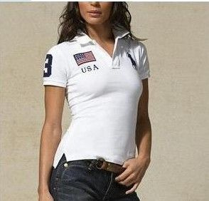 Wholesale Cheap Ralph Lauren Polo Short Sleeve Lapel Women T Shirts for Sale