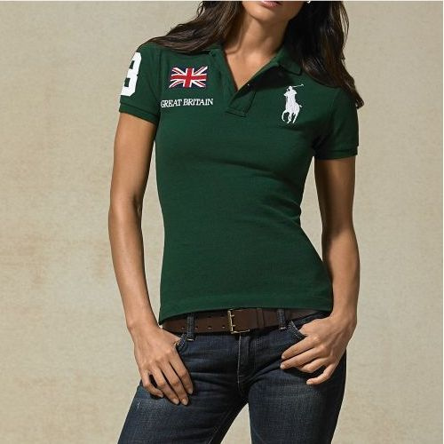 Wholesale Cheap Ralph Lauren Polo Short Sleeve Lapel Women T Shirts for Sale