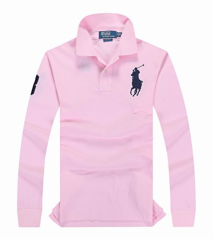 Wholesale Cheap Ralph Lauren Long Sleeve Polo Lapel T Shirts for Sale