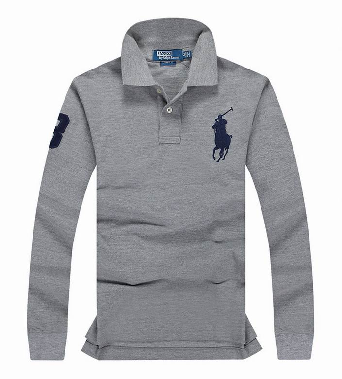 Wholesale Cheap Ralph Lauren Long Sleeve Polo Lapel T Shirts for Sale