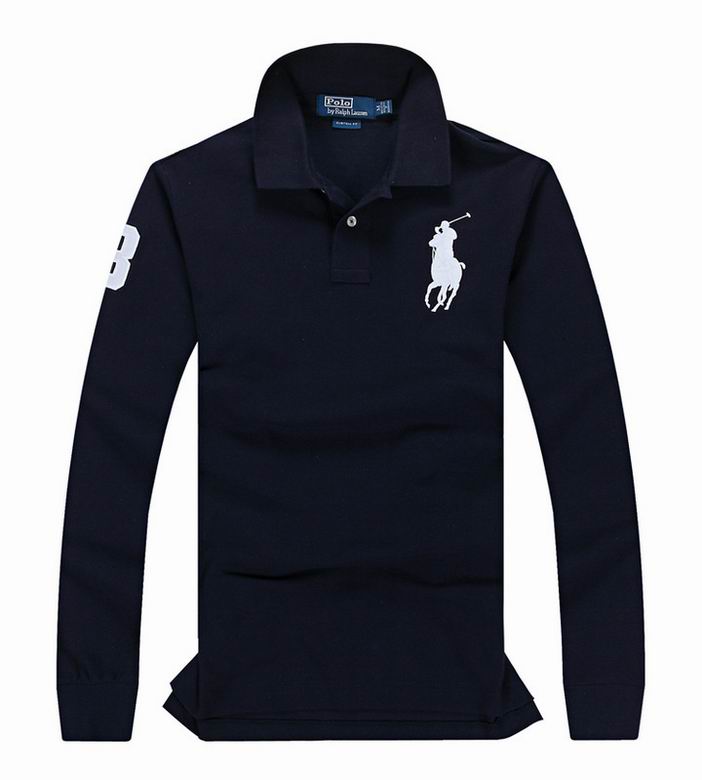 Wholesale Cheap Ralph Lauren Long Sleeve Polo Lapel T Shirts for Sale