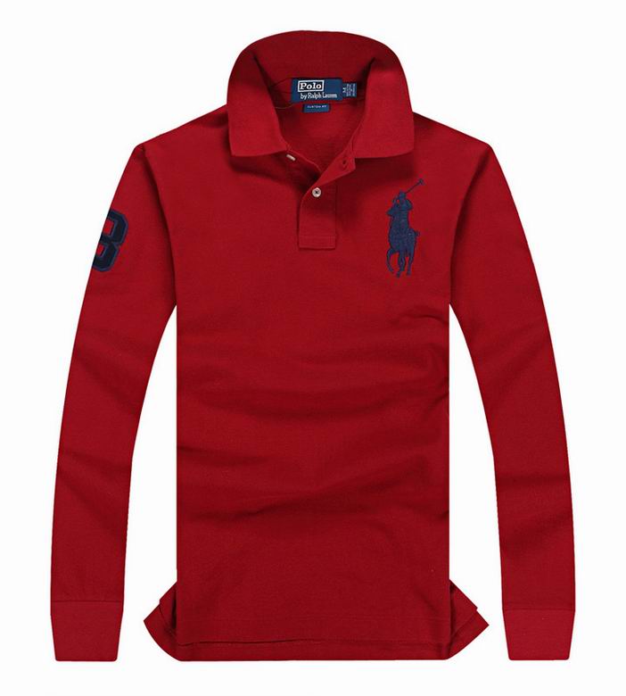 Wholesale Cheap Ralph Lauren Long Sleeve Polo Lapel T Shirts for Sale