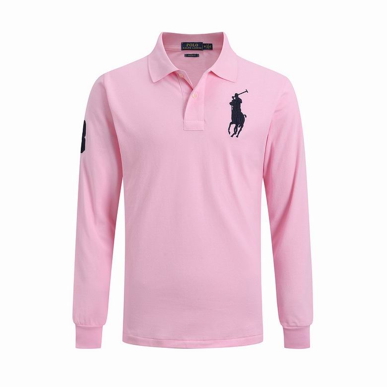 Wholesale Cheap Ralph Lauren Long Sleeve Polo Lapel T Shirts for Sale