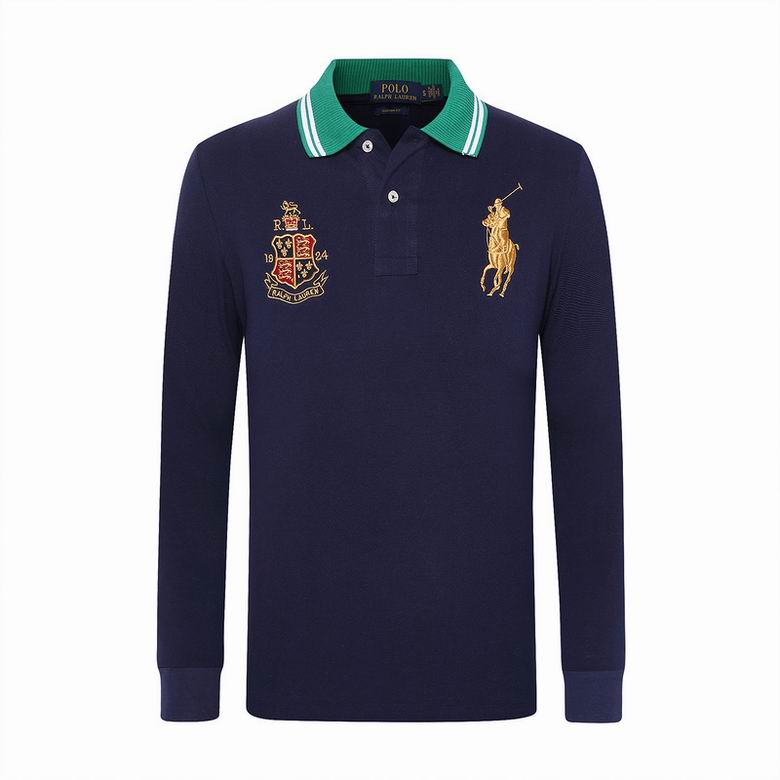 Wholesale Cheap Ralph Lauren Long Sleeve Polo Lapel T Shirts for Sale