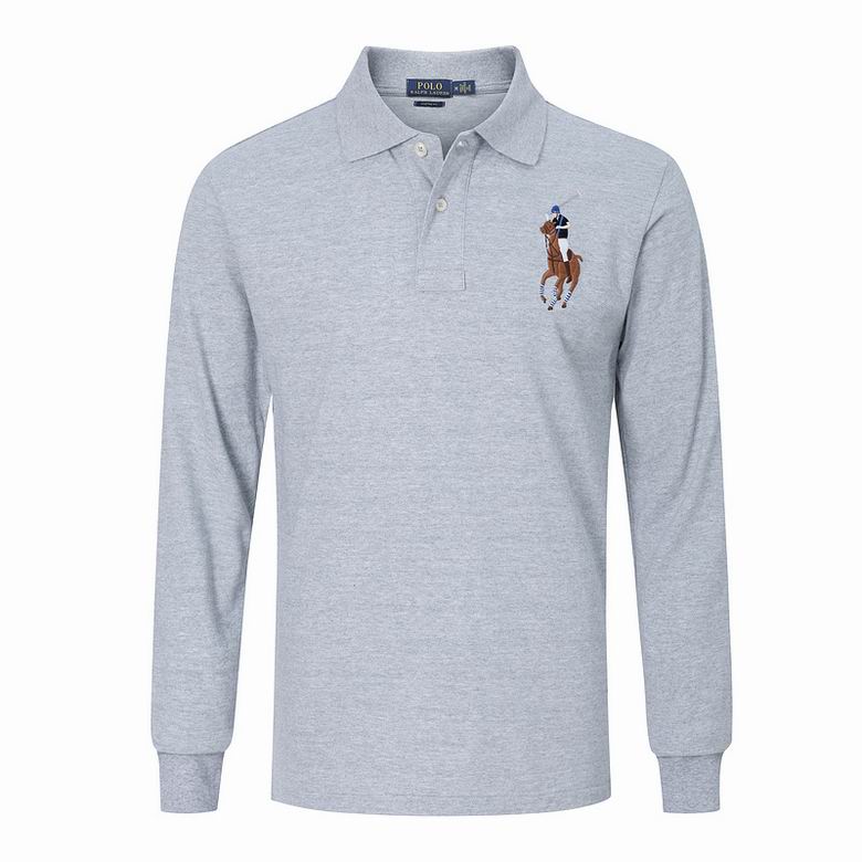 Wholesale Cheap Ralph Lauren Long Sleeve Polo Lapel T Shirts for Sale