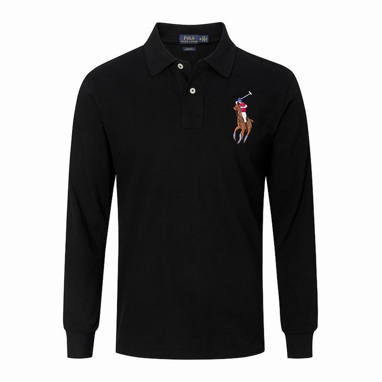 Wholesale Cheap Ralph Lauren Long Sleeve Polo Lapel T Shirts for Sale