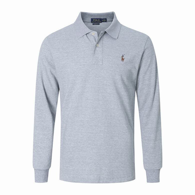 Wholesale Cheap Ralph Lauren Long Sleeve Polo Lapel T Shirts for Sale