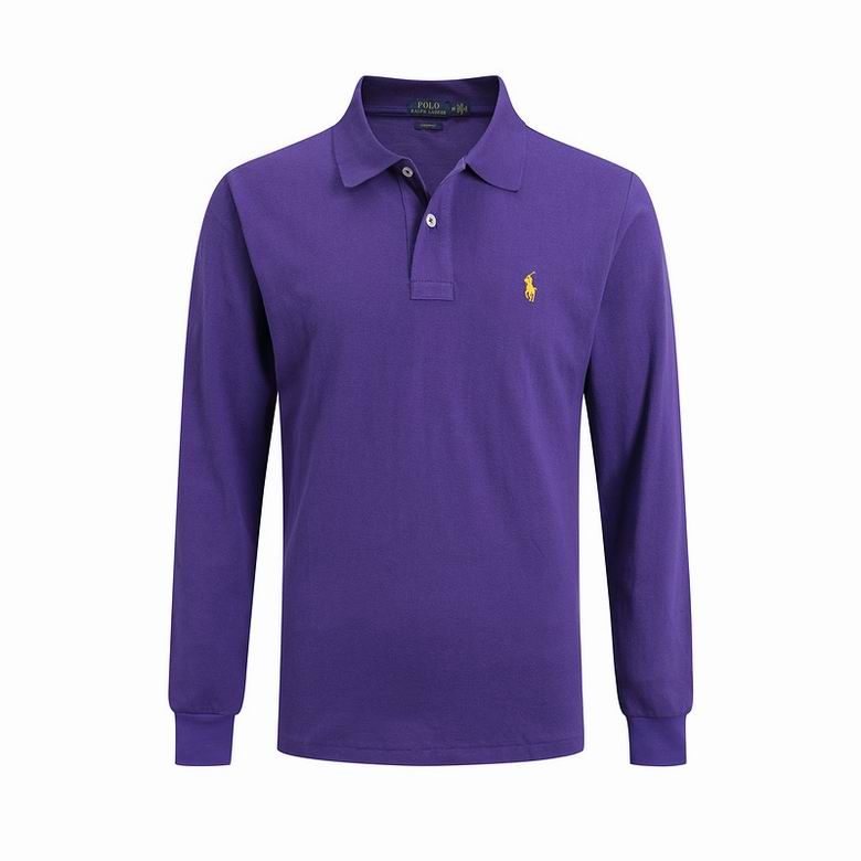 Wholesale Cheap Ralph Lauren Long Sleeve Polo Lapel T Shirts for Sale