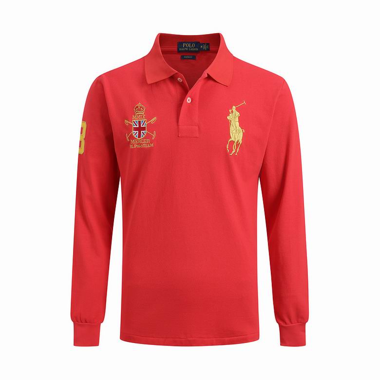 Wholesale Cheap Ralph Lauren Long Sleeve Polo Lapel T Shirts for Sale