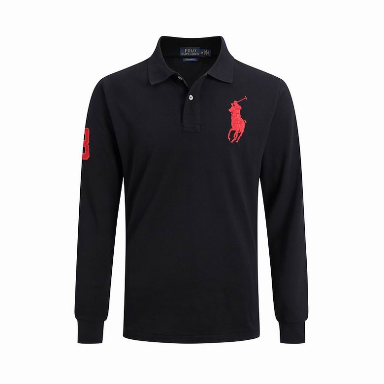 Wholesale Cheap Ralph Lauren Long Sleeve Polo Lapel T Shirts for Sale