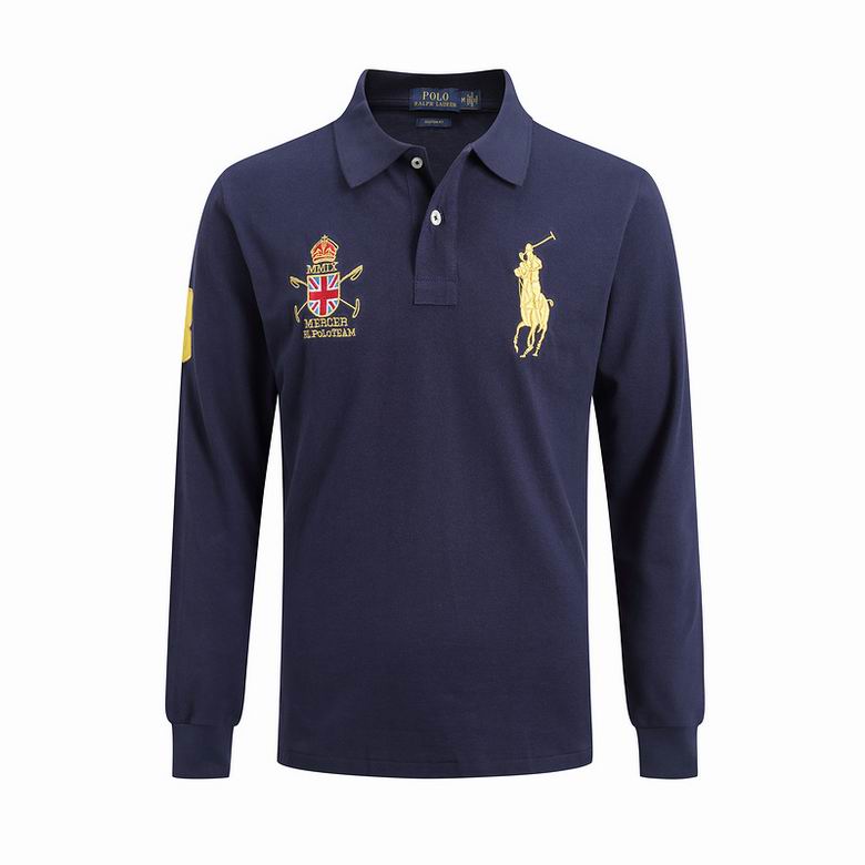 Wholesale Cheap Ralph Lauren Long Sleeve Polo Lapel T Shirts for Sale