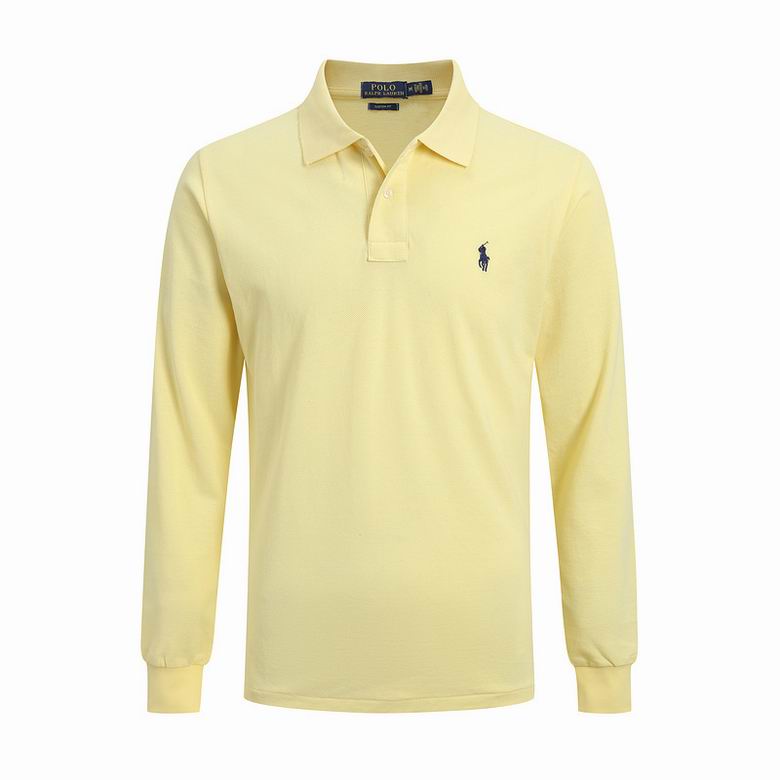 Wholesale Cheap Ralph Lauren Long Sleeve Polo Lapel T Shirts for Sale