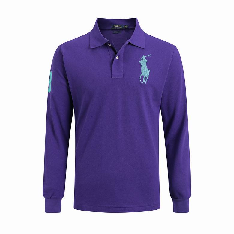 Wholesale Cheap Ralph Lauren Long Sleeve Polo Lapel T Shirts for Sale