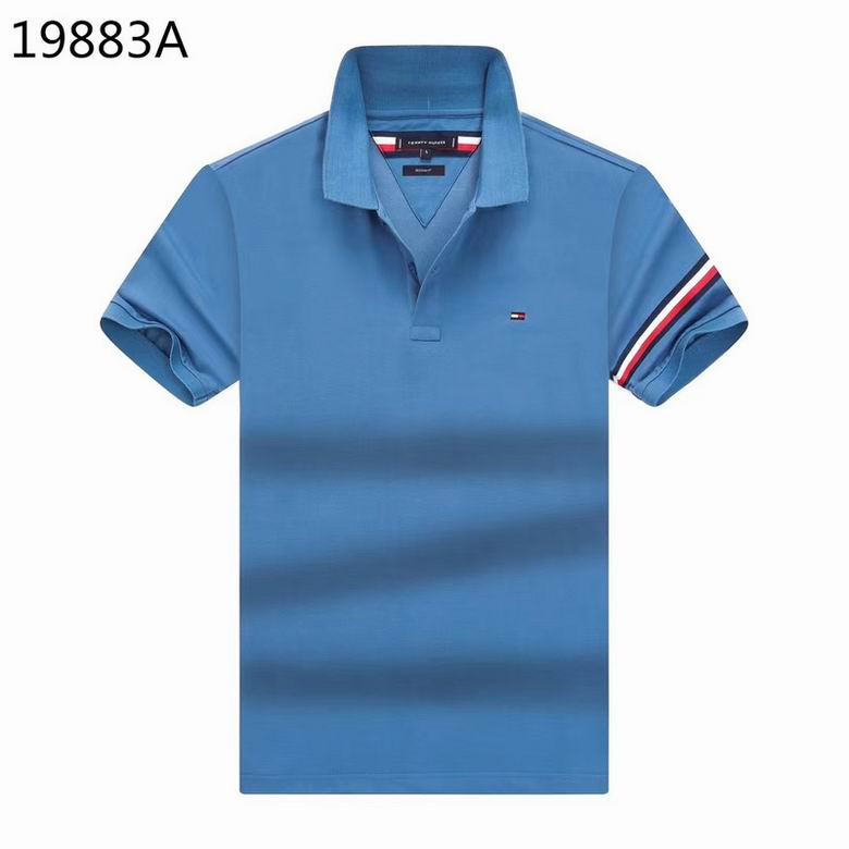 Wholesale Cheap Tommy Short Sleeve Polo Lapel T Shirts for Sale